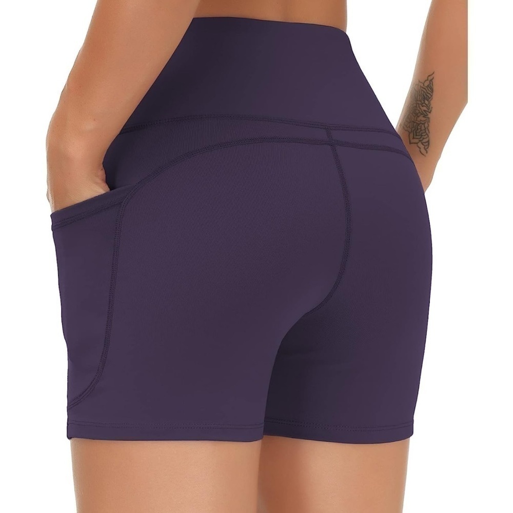 NWT The Gym People Purple Compression Shorts Sz. XL - Picture 4 of 11